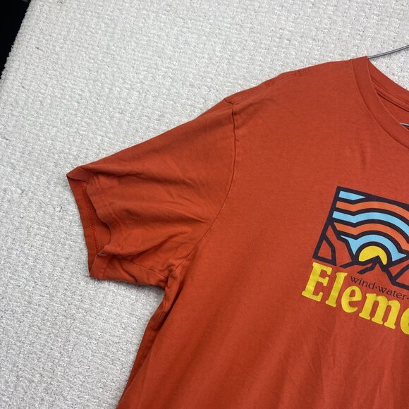 Element Shirt Men 2XL Orange Wind Water Fire Earth Graphic Mountain Outdoors Tee - Picture 3 of 15